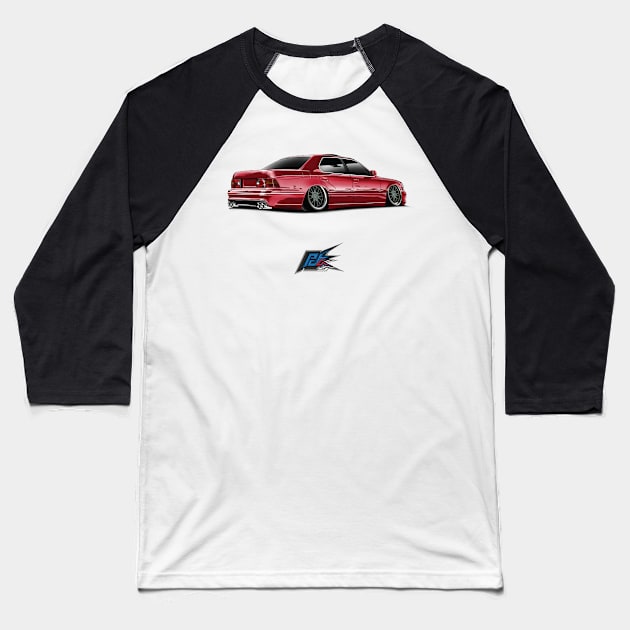 lexus ls400 red Baseball T-Shirt by naquash